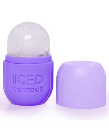 Iced Contour Ice Roller for Face  Ice Face Roller for Eyes  Neck and Cold Therapy for Injuries. Ice Mold for Face Massager  Skin Care. Remove Fine Lines  Shrink Pores  Reduce Acne (Purple)