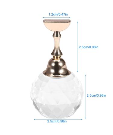 Tip Whitener & Magnetic Nail Tip Holder - Aluminum Stand for Nail Art Display | 4 Designs | #2 White Spherical Crystal - Buy Online on GoSupps.com