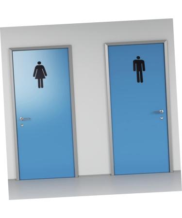 TEHAUX 1 pair Plates Modern Decore Bathroom The Metal Nameplate Toilet Universal Decor Restroom Miss 15x6.5cm Black - Buy Online on GoSupps.com