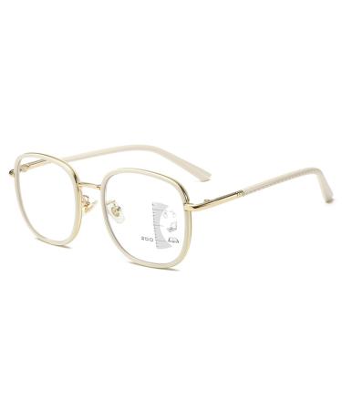 Fashion Oversized Multifocus Reading Glasses for Women Blue Light Blocking Computer Reader Anti Eyestrain Glasses(Couleur:Blanc Grandeur:2.5x)