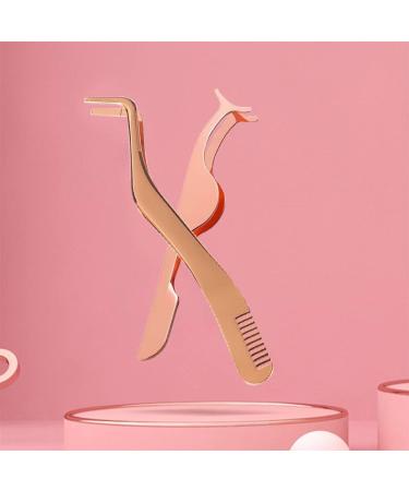 2-Piece Set 2 In 1 Lash Tweezers Strip Lashes Eyelash Applicator Tweezers False Eyelashes Applicator Tool for Lash Clusters Application and Removal - Buy Online on GoSupps.com