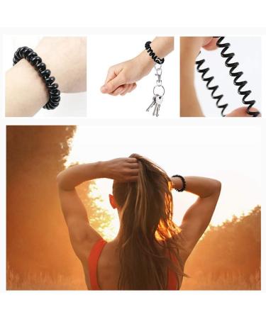 4-Piece Spiral Hair Tie Set | Elastic & Stretchy Bands for Girls & Women | Telephone Cable Hair Accessories for Thick Hair - Buy Online on GoSupps.com