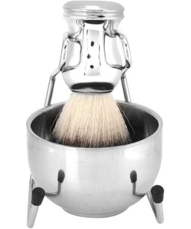 Premium Stainless Steel Shaving Tool Set | Shaving Brush Beard Brush Holder & Soap Bowl Perfect for Beauty Salons & Home Use | International Shipping Available - Buy Online on GoSupps.com