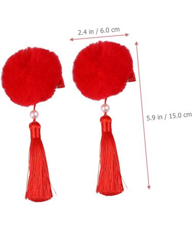 Beavorty 3 Pairs tassel hair ball hair clip cosplay hair pin flower hair barrettes metal hair barrettes aesthetic hair accessories tassel ball modeling artificial baby girl - Buy Online on GoSupps.com