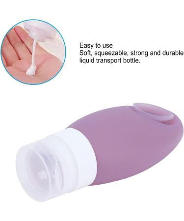 TOPINCN Travel Bottle Innovative Travel Bottle with Suction Cup Portable Silicone Cosmetic Storage Bottle for Outdoor 12x6x3.3cm (Purple) - Buy Online on GoSupps.com