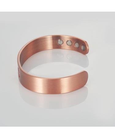 Enermagix Magnetic Copper Bracelets for Men & Women - 99.9% Solid Copper Magnetic Cuffs with Powerful 3540 Gauss Magnets - Buy Online on GoSupps.com