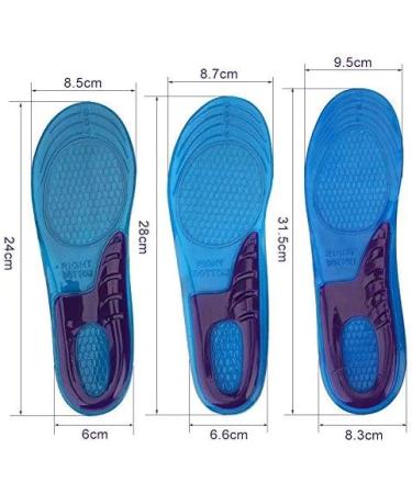 Alomejor Gel Sport Insoles for Men & Women - Orthopedic Shockproof Deodorant Silicone Inserts | Comfortable Inserts S (33-37) - Buy Online on GoSupps.com