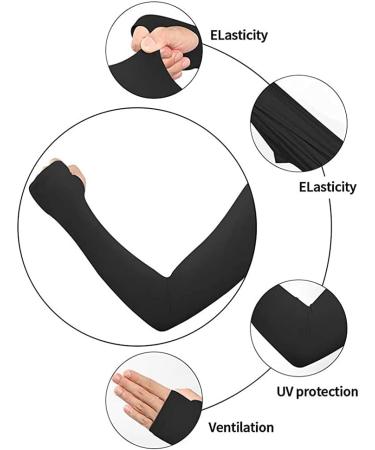 MDYBF 2 Pairs Cooling Scarf Arm Warmers - Sun Protection Anti-UV Golf & Cycling Scarf with Finger Hole - International Shipping Available - Buy Online on GoSupps.com
