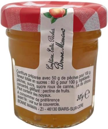 Bonne Maman Peach Mini Jam 15 x 30g - Buy Online on GoSupps.com