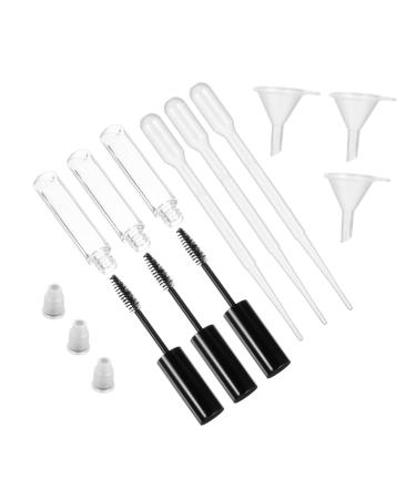 FOMIYES 9pcs Mascara Tube Refillable Eyelash Liquid Transfer Dropper Eyelash Tube Eye Black Plastic