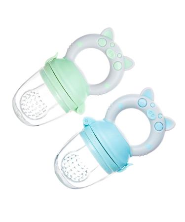 Buy Baby Fruit Feeder Pacifier - Blue Green Baby Food Feeder for Daily Use | International Shipping - Buy Online on GoSupps.com