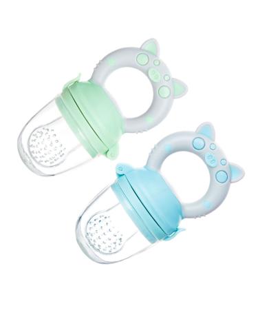 Baby Fruit Feeder Pacifier Baby Food Feeder Pacifier Blue Green for Daily Use