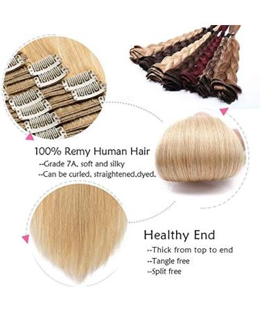SEGO Real Hair Clip-in Extensions - 8 Piece Party Set 100% Remy Medium Blonde #24 25cm - 110g - Buy Online on GoSupps.com