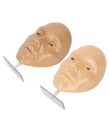 Silicone Makeup Practice Face Set - Easy Clean Yellow Wheat for Beginners & Eyelash Artists | International Shipping - Buy Online on GoSupps.com
