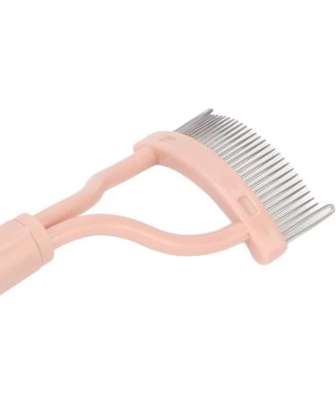 Mascara Comb Arc Shape Stainless Steel Teeth Pink Straight Handle Eyelash Brush Separator For Lady Makeup - Buy Online on GoSupps.com