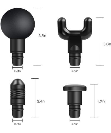 8 Replaceable Massage Gun Heads for Deep Tissue Percussion Massage - Set of 8 Different Muscle Massager Attachments - Buy Online on GoSupps.com