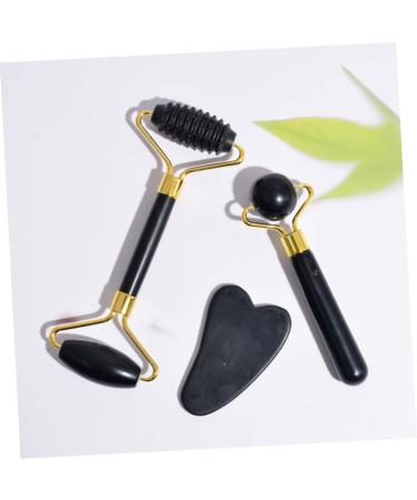 FRCOLOR 2pcs Obsidian Facial Massage Roller Set for Women - Boost Skin Health & Glow - Buy Online on GoSupps.com
