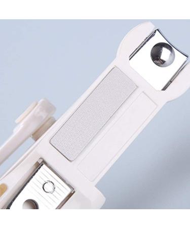 UNbit Nail Clipper Adult Nail Clippers Plastic/Carbon Steel White Nail Clippers 1.8 * 4.2 * 13cm Rotating Magnifying Glass Nail Clippers - Buy Online on GoSupps.com