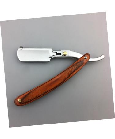 Angoily Manual Razor for Men - Portable Straight Blade Shaving Apparatus | Safe Old-Fashioned Metal & Wooden Design | International Shipping Available - Buy Online on GoSupps.com