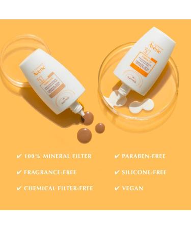 Eau Thermale Avene Mineral Tinted Sunscreen Fluid 1.7 fl.oz. | Sensitive Skin | Reef Friendly | Antioxidant Protection - Buy Online on GoSupps.com
