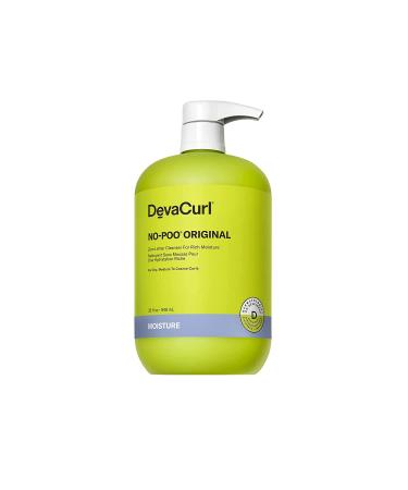 DevaCurl No-Poo Original Zero Lather Cleanser For Rich Moisture | Non-Stripping | Hydrates Curls | All Curl Types No-Poo Original | 32 fl oz (Fresh Rose)