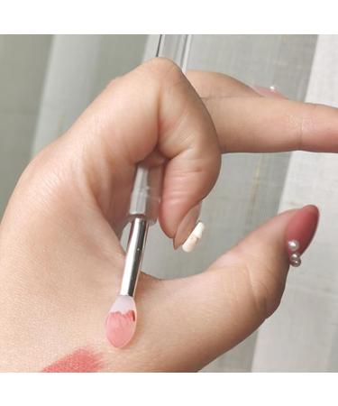 Buy Healvian 9 Pcs Silicone Lip Brushes Reusable Lipstick & Eyeshadow Applicators with Transparent Handles | International Shipping Available - Buy Online on GoSupps.com