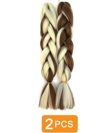 Traziewell Crochet Hair Extensions Pre Stretched Braids Ombre Hair Extension High Temperature Fiber Hair for Braiding Brown Blonde 1514 FH001514 L - Buy Online on GoSupps.com