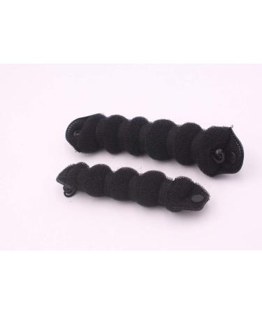 Set of 3 Magic Hair Styling Tools - Hot Donut Bun Ring & Curler Accessories (Black) - Perfect for Effortless Updos - Buy Online on GoSupps.com