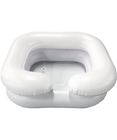DMI Portable Inflatable Shampoo Bowl for Elderly, Disabled, and Bedridden - Wash Basin for Bedside Hair Washing, Cuts, Coloring - 24 x 20 White - Buy Online on GoSupps.com