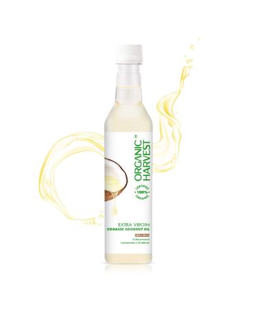 Organic Harvest Cold Pressed Extra Virgin Coconut Oil For Men & Women | Ideal For All Skin and Hair Types | Unbleached & Unrefined | 100% American Certified Organic  Sulphate & Paraben free - 500ml 16.91 Fl Oz (Pack of 1...