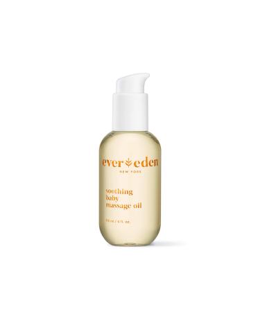 Evereden Soothing Baby Massage Oil 4 fl oz. | All Natural and Clean Baby Care | Non-toxic and Fragrance Free | Plant-based and Organic Ingredients Unfragranced 4 Fl Oz (Pack of 1)