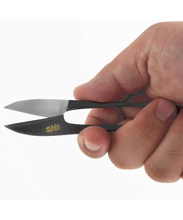 KAKURI Curved Blade Thread Snips - 105mm Japanese Nigiri Scissors for Sewing | Spring Action Self Opening Tool with Sharp Carbon Steel Blades | Made in Japan - Buy Online on GoSupps.com