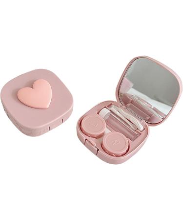 Aieibuy Eye Contacts Etui - Travel & Home Sweet Heart Design for Girls & Women Leakage-Proof Compact Size (Square & Heart) Violet Contact Lens Holder - Buy Online on GoSupps.com