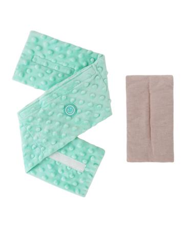 comfheat Baby Colic and Gas Heated Tummy Wrap Flaxseed Heated Belly Band for Newborns and Infants Soothe Baby's Tummy with Soothing Warmth for Upset Stomach 0-3 Years (Green)