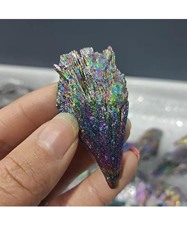 Natural Crystal Rough 1pcs 20-30g Electroplated Blue Colorful Natural Black Tourmaline Crystal Rough Specimen Rough Stone Decor Gift Natural Stones and Minerals - Buy Online on GoSupps.com