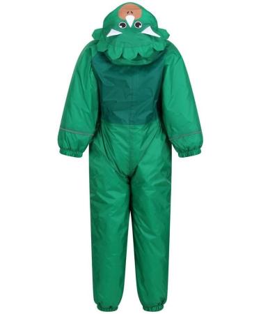 Regatta Kids Mudplay III Waterproof Insulated Animal All-in-one Suit 4 Years - Jelly Bean Dinosaur - Buy Online on GoSupps.com