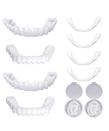 Cjbin 2 pairs of veneers teeth set at the top and bottom lightening dentures teeth for plug in immediate veneers teeth for men women bad tooth whitening alternative - Buy Online on GoSupps.com