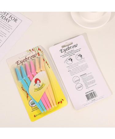 Eyebrow Razor Dermaplaning Tool For Women Facial Razors 3ct Yellow