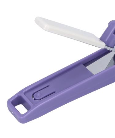 Nail Clippers with Magnifying Glass - Sharp Heavy Duty Steel Blade for Accurate Cutting - Purple+White - Buy Online on GoSupps.com