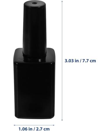 G n rique Lot de 6 Flacons en Verre pour Vernis Gel 15 Ml Carr Noir avec Pinceau Int gr Rechargeables Compacts et tanches pour Usage Professionnel et Voyage - Buy Online on GoSupps.com