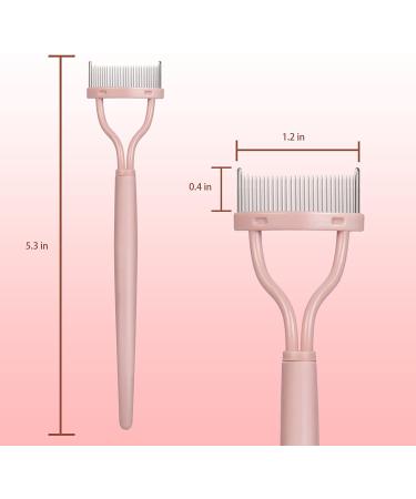 URSOBTF Eyelash Comb Separator Tool with Metal Teeth - Pink - Buy Online on GoSupps.com