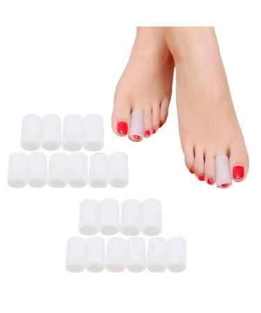 20 Pack Toe Caps and Protectors Gel Toe Covers Protect Toe from Rubbing Ingrown Toenails Blisters Hammer Toes and Other Painful Toe Problems