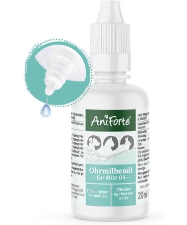 Aniforte Ear Mite Oil for Dogs Cats & Rodents - 20ml Gentle Care for Ear Mites Itching & Discharge - Buy Online on GoSupps.com