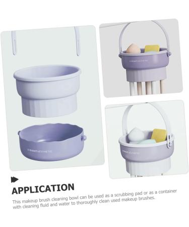 Housoutil Storage artifact brush cleaning mat sink mat Beauty egg gloves cleaning bowl makeup brush cleaner pad cleaning box wash bowl sponge makeup sponge cleaner washer - Buy Online on GoSupps.com