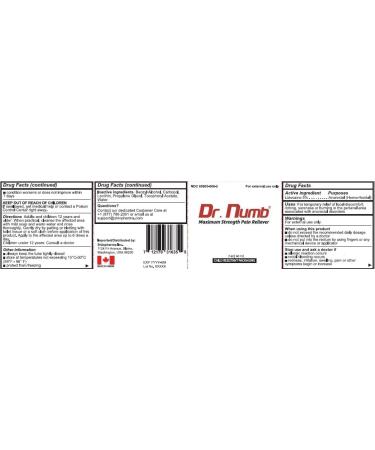 Dr. Numb 5% Lidocaine Numbing Cream Nonprescription Maximum Strength Topical Anesthetic Cream - Temporary Relief of Pain Itch Discomfort for Hemorrhoid and Anorectal Uses - 2oz Pack of 1 - Buy Online on GoSupps.com