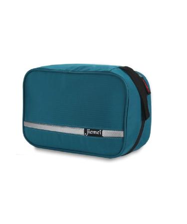 Hanging Toiletry Bag Waterproof Jiemei Travel Wash Bag for Men & Women with 4 Compartments Foldable Compact Size Super Durable Fabric E-green M