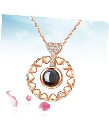 CALLARON 100 Necklaces A Necklace Womens Necklace Rose Gold Necklace Heart-shaped - Buy Online on GoSupps.com