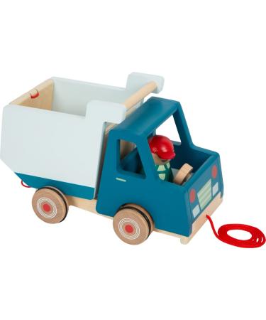 small foot pull-along vehicle dump truck made of wood motor skills toy and baby walker for children from 18 months 12348 - Buy Online on GoSupps.com