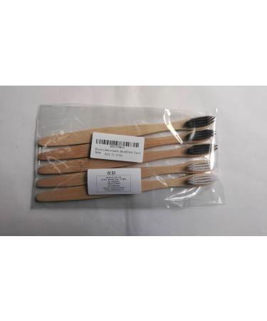 Eco-Friendly Bamboo Toothbrush Set | 5 Degradable Charcoal Brushes - BPA-Free & Environmentally Safe - Buy Online on GoSupps.com