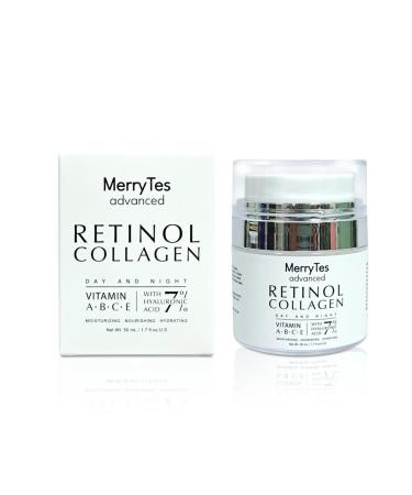 MerryTes advanced Retinol Collagen Cream for Wrinkles: Face Neck | Collagen Cream for Tightening Skin | Anti Aging Facial Moisturizer Day and Night for Women and Men | 1.7 Fl OZ - Buy Online on GoSupps.com
